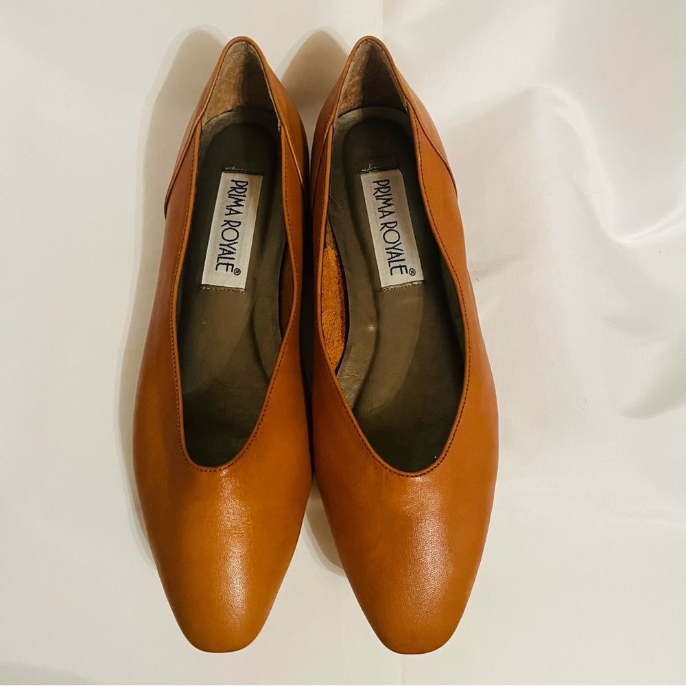 Prima Royale Brown Tan Flats size 7.5 Leather Classic Neutral - Picture 5 of 8